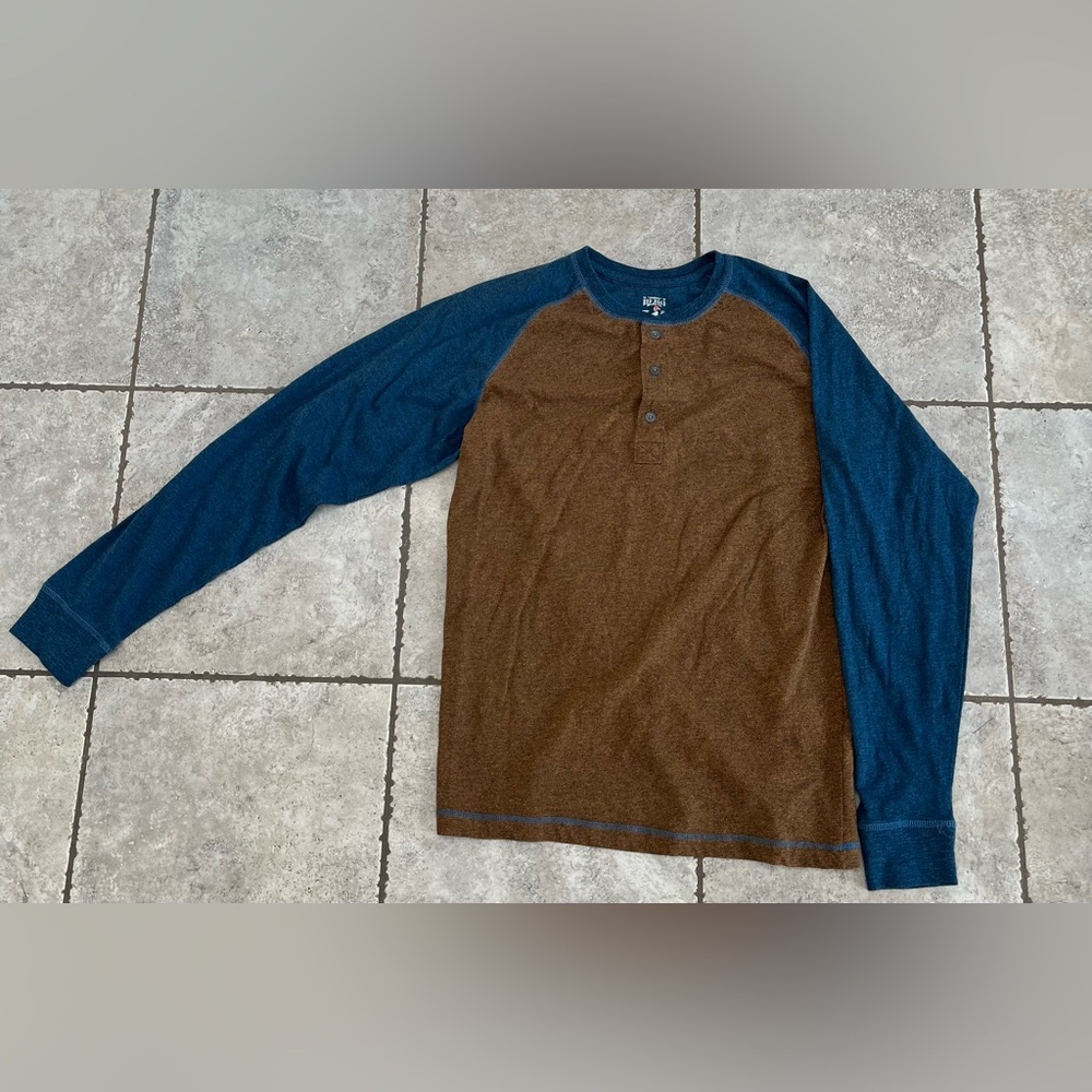 Redhead brown and blue long sleeve t shirt